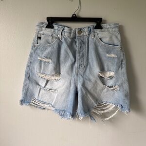 Kancan distressed button fly denim shorts style ESTILO